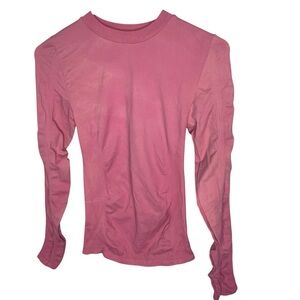 Free People Intimatley Long Sleeve Pink Ribbed Stretchy Top Shirt XS/S